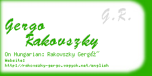 gergo rakovszky business card